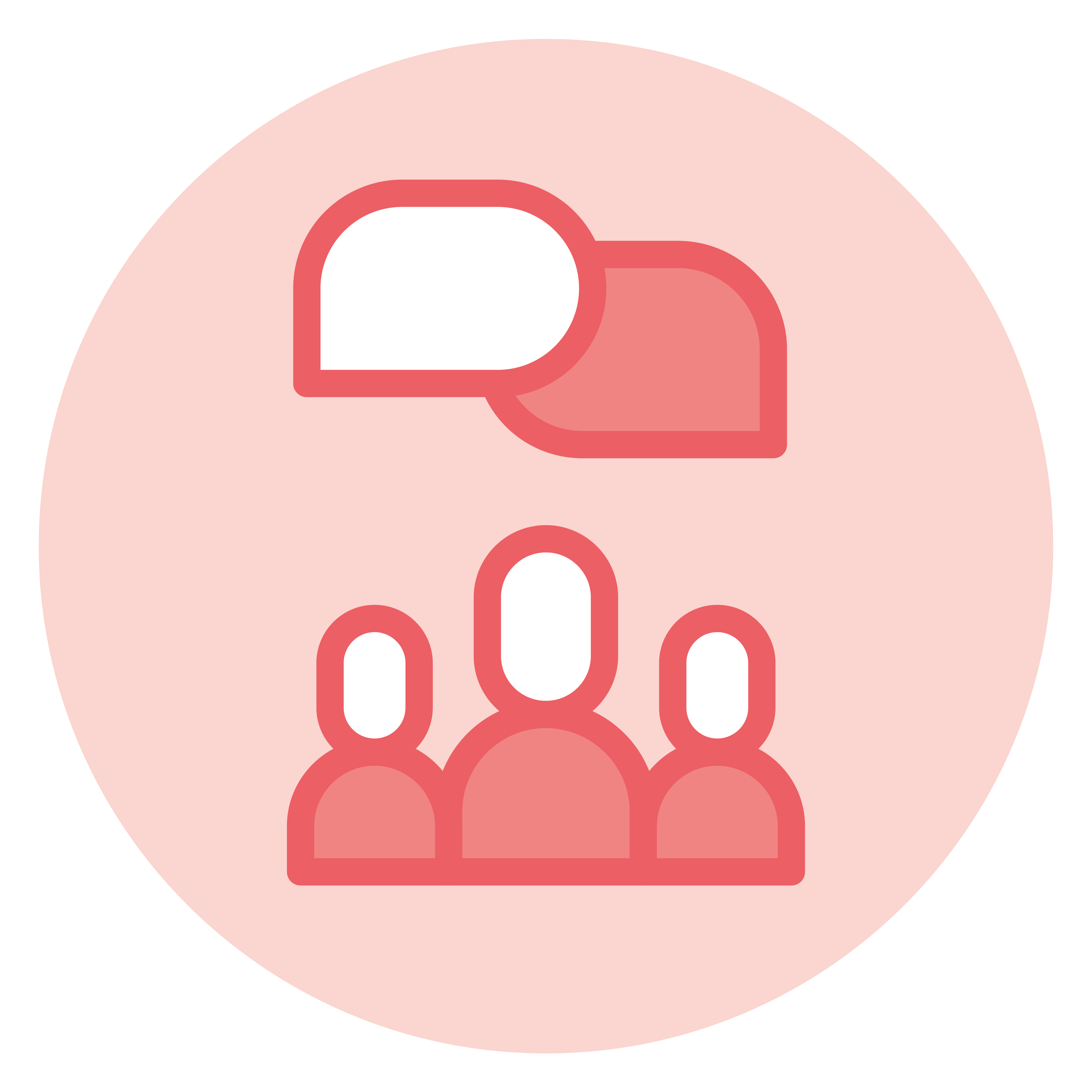 In Circle Red Group Conversation