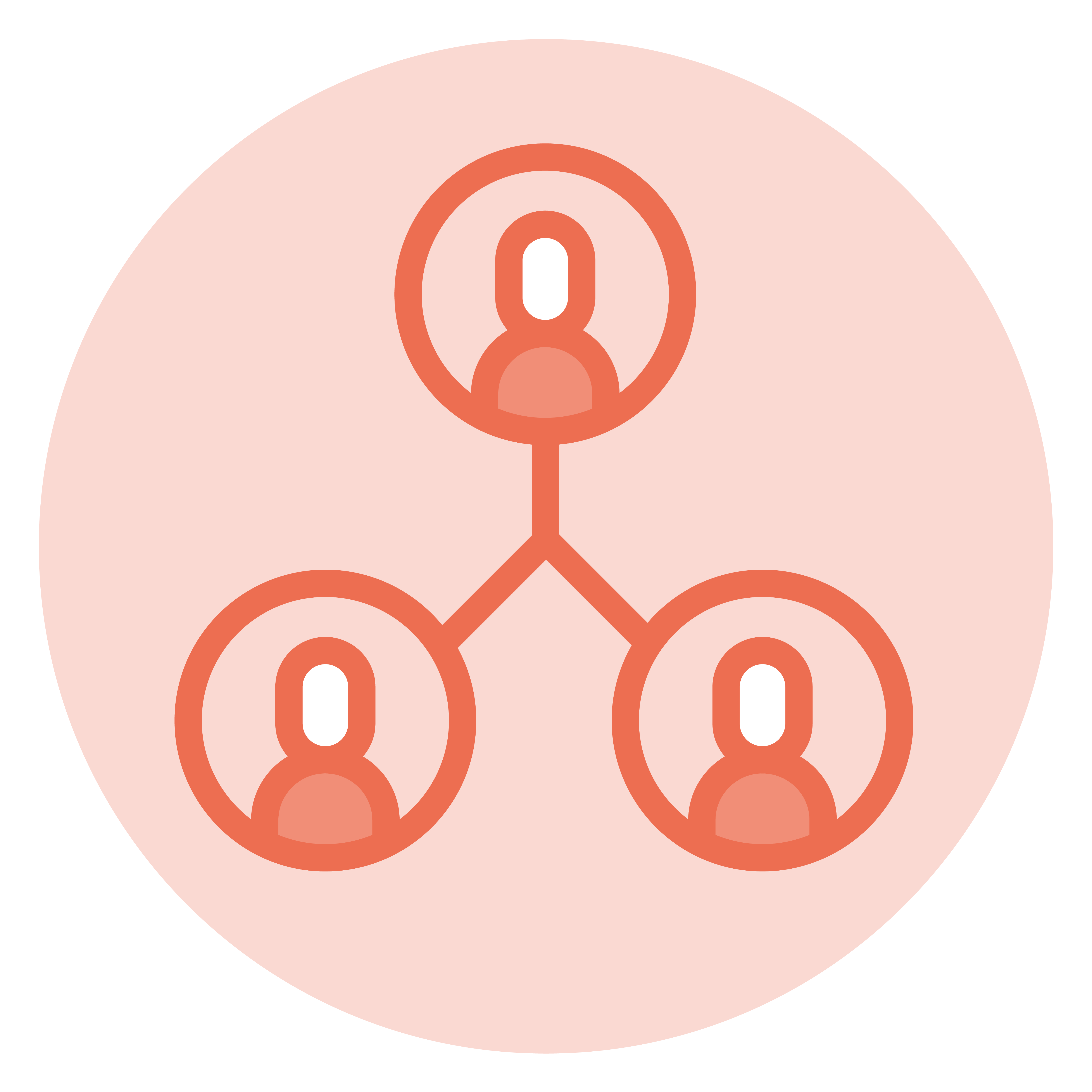In Circle Orange Network People