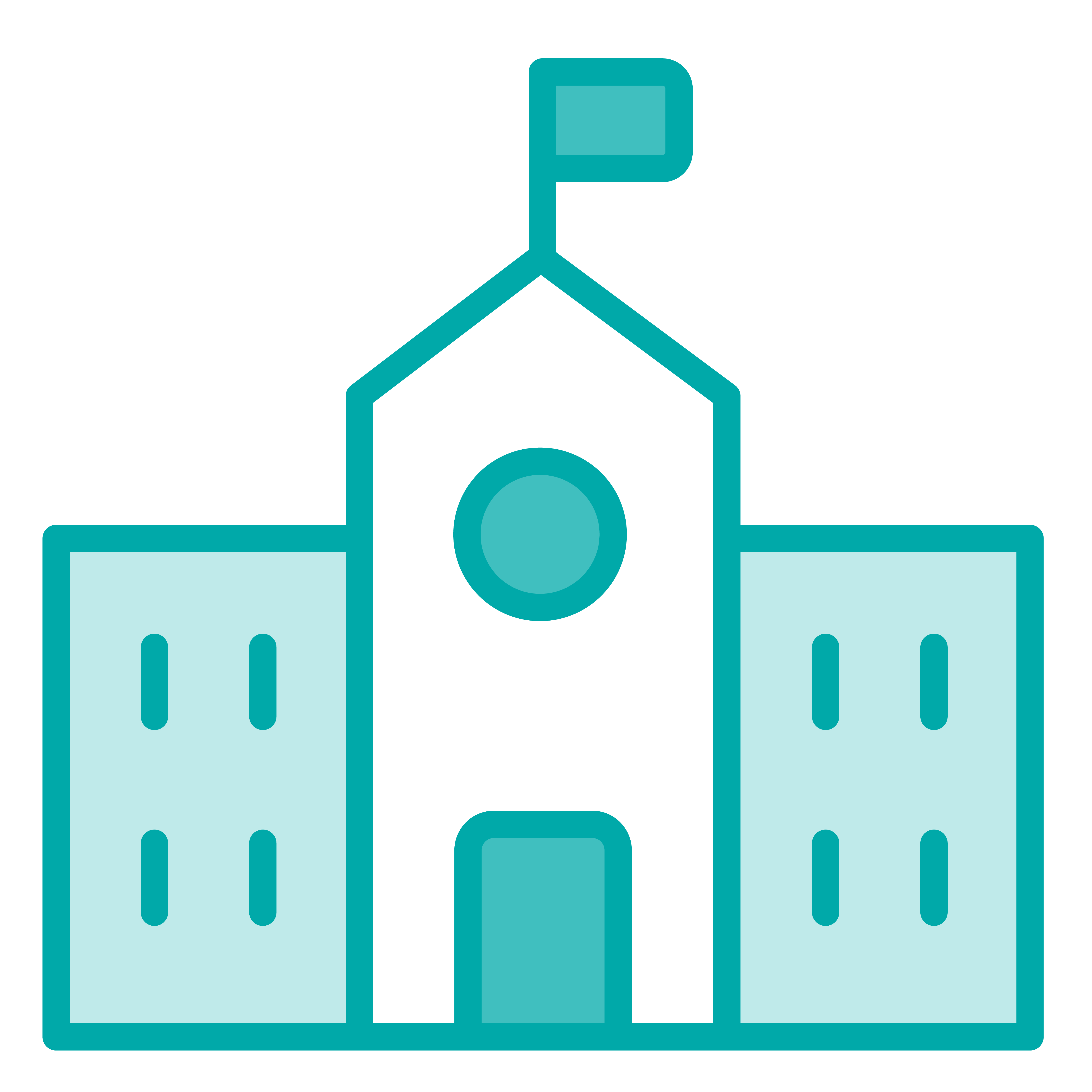 Coloured Teal Light Bk School